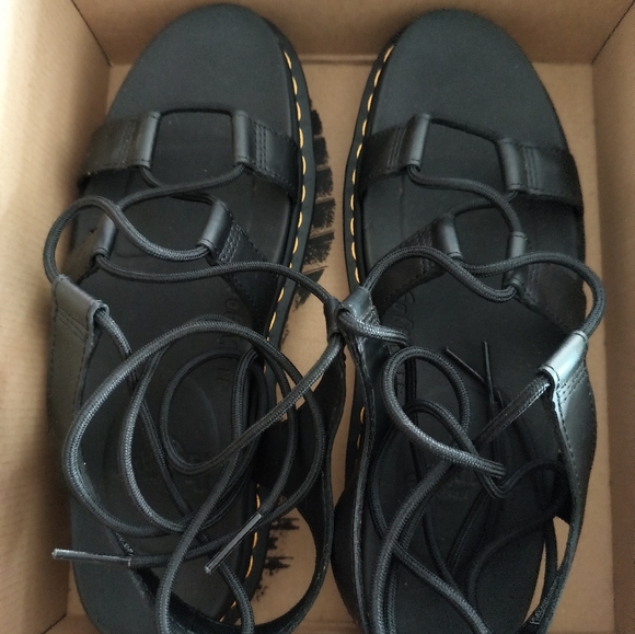 DR.MARTENS NARTILLA WOMENS LEATHER GLADIATOR SANDALS - Picture 9 of 9